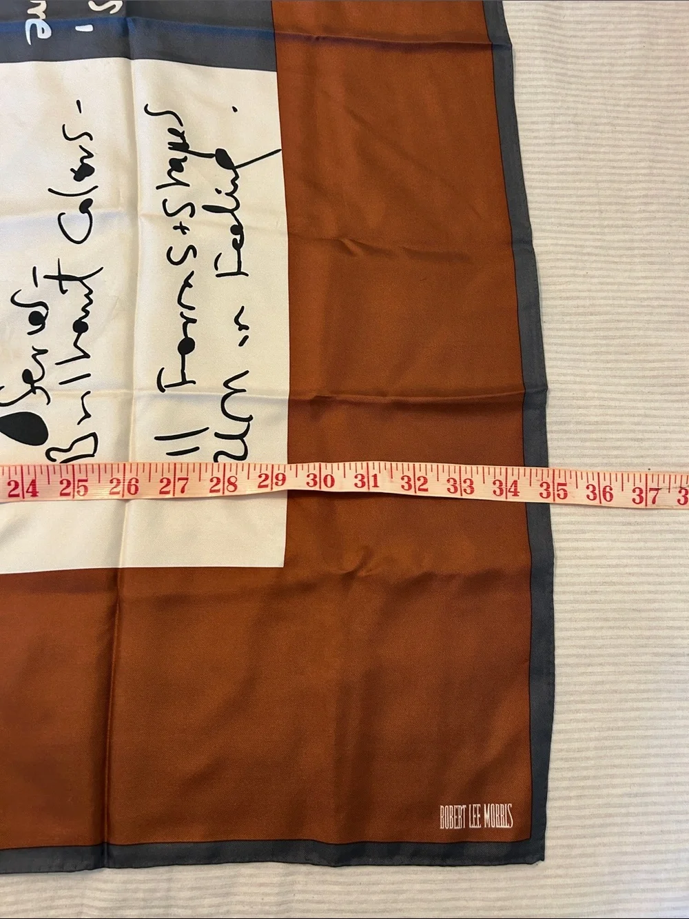 Robert Lee Morris Rust Brown & Gray Scarf